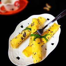黑芝麻鸡蛋卷