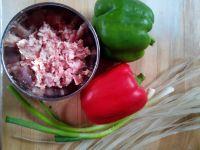 青红椒肉末粉条的做法步骤1