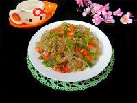 青红椒肉末粉条的做法步骤11