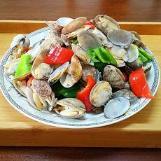 青红辣椒炒花蛤