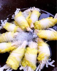 娃娃菜包金针菇的做法步骤4