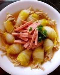 娃娃菜包金针菇的做法步骤6