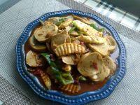 茭白青椒烧素鸡的做法步骤7