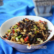 黄豆木耳炒萝卜丁