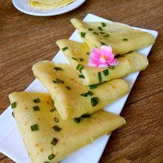 无油小葱鸡蛋饼
