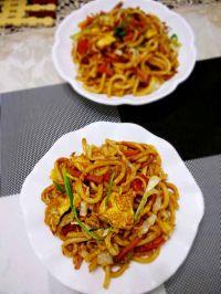 炒乌冬面的做法步骤11