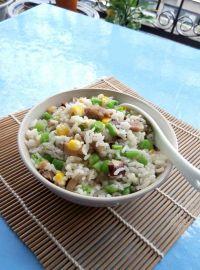 杂蔬肉丝炒饭的做法步骤7