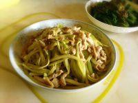 肉丝炒莴笋的做法步骤8