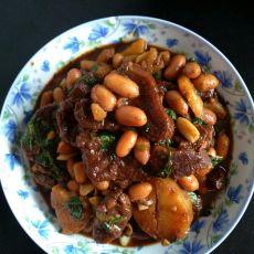 土豆花生烧牛肉