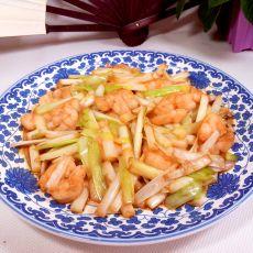 蒜苗炒虾仁