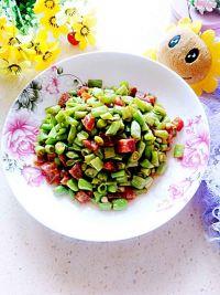 腊肠炒豆角的做法步骤9