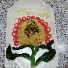 花样方便面#小虾创意料理#