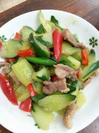 青瓜小炒肉的做法步骤9