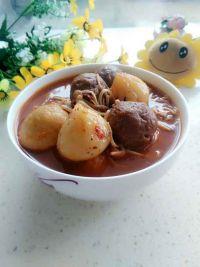 肉丸金针煲的做法步骤8