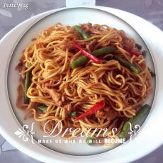 豆角肉丝焖面
