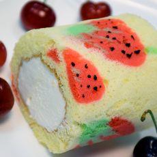 草莓戚风蛋糕卷