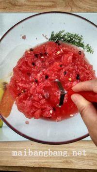 蜂蜜西瓜汁的做法步骤4